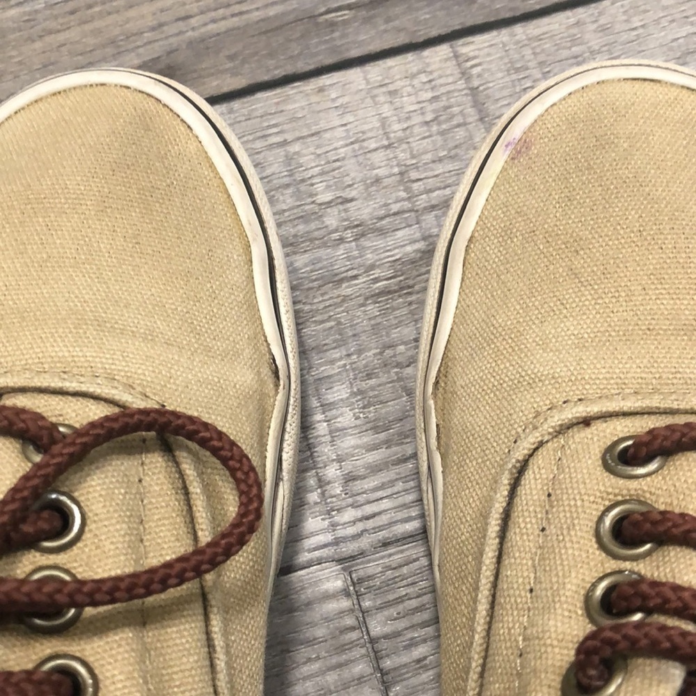 Vans khaki Aztec style design Off the Wall sneakers unisex lace ups - Picture 9 of 12
